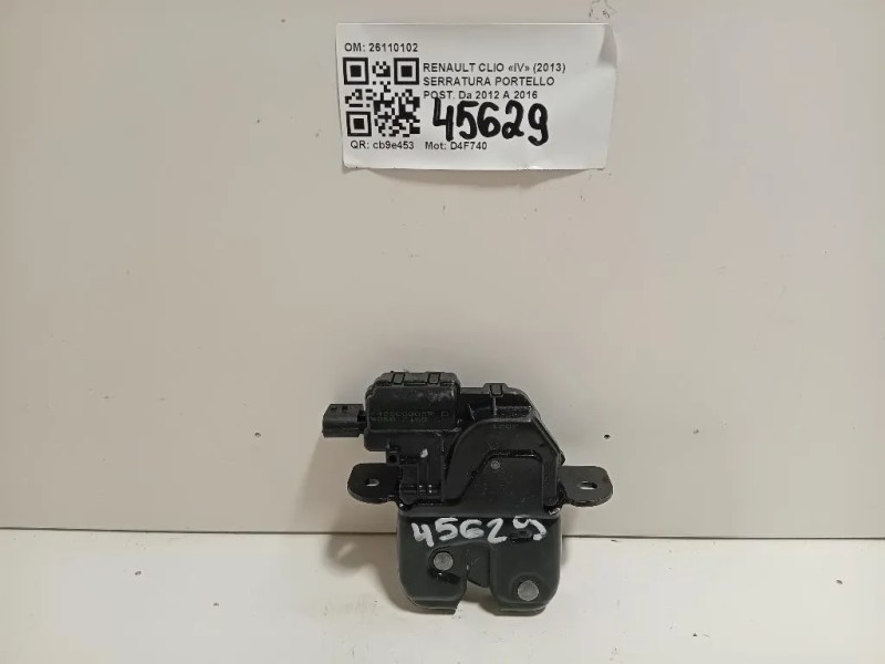 Serratura Portello POST 8463000 03 R Renault CLIO IV 2013