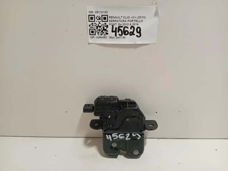 Serratura Portello POST 8463000 03 R Renault CLIO IV 2013