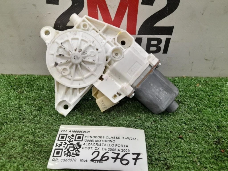 Motorino Alzacristallo Porta POST DX A1669060601 Mercedes Classe R W251 2006