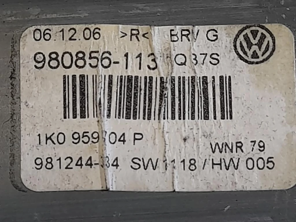 Motorino Alzacristallo Porta POST DX 1K0959704P Volkswagen Passat V 2005