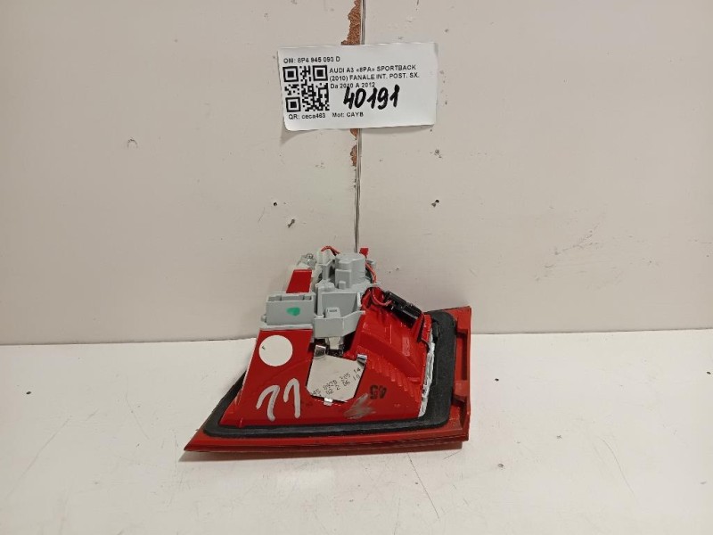 Fanale INT POST SX 8P4 945 093 D Audi A3 8PA Sportback 2010