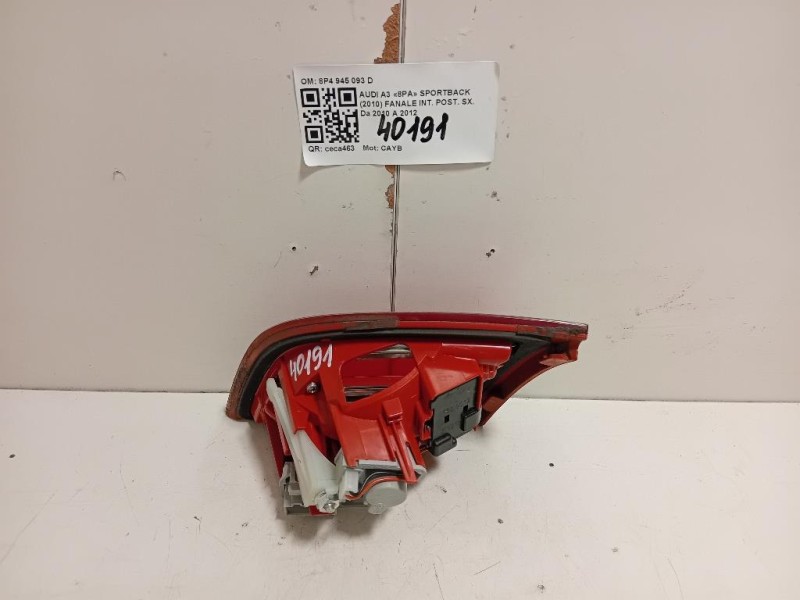 Fanale INT POST SX 8P4 945 093 D Audi A3 8PA Sportback 2010