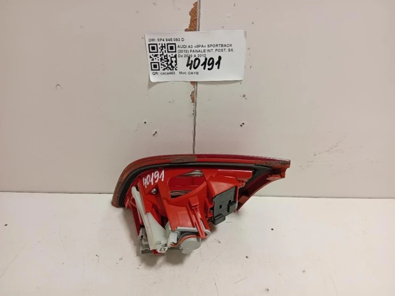 Fanale INT POST SX 8P4 945 093 D Audi A3 8PA Sportback 2010
