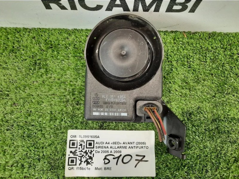 Sirena Allarme Antifurto 8L0951605A Audi A4 8ED Avant 2005