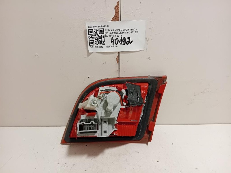 Fanale INT POST SX 8P4 945 093 D Audi A3 8PA Sportback 2010