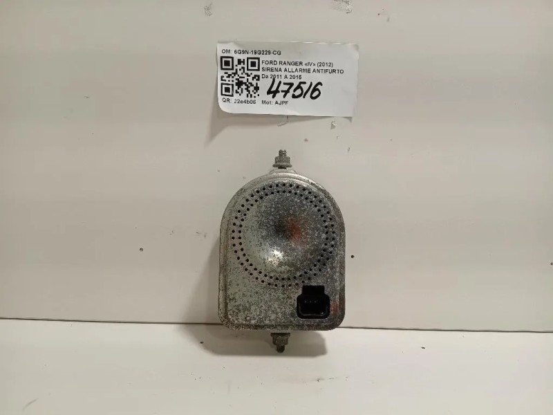 Sirena Allarme Antifurto 6G9N-19G229-CG Ford Ranger IV 2012