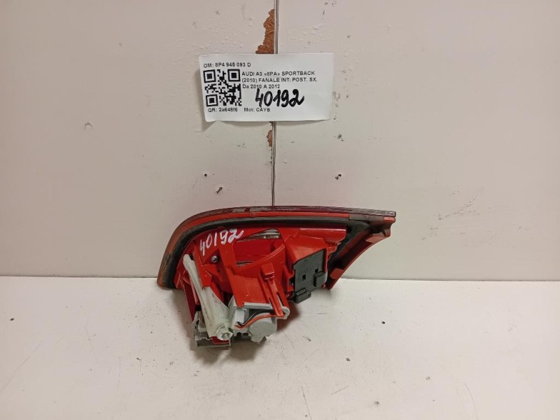 Fanale INT POST SX 8P4 945 093 D Audi A3 8PA Sportback 2010