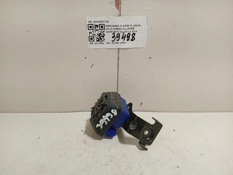 Sirena Allarme Antifurto A0038207726 Mercedes Classe B W246 2012