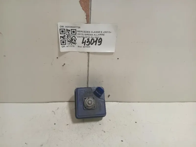 Sirena Allarme Antifurto A0038207726 Mercedes Classe E W212 2013