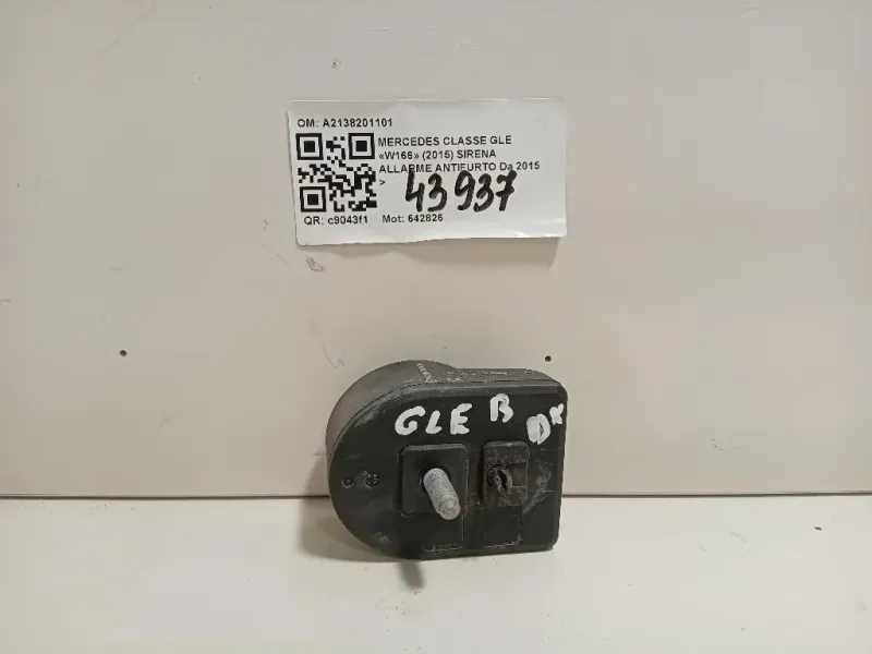Sirena Allarme Antifurto A2138201101 Mercedes Classe GLE W166 2015
