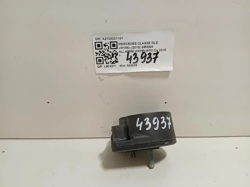 Sirena Allarme Antifurto A2138201101 Mercedes Classe GLE W166 2015