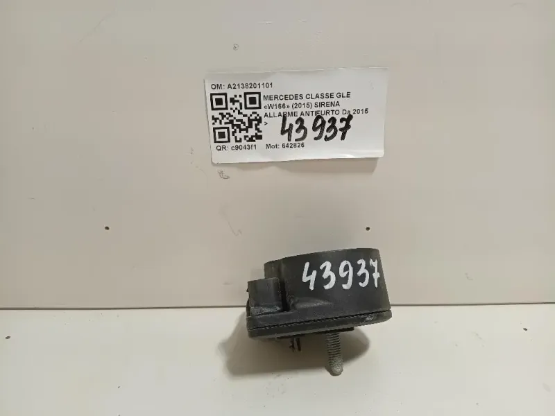 Sirena Allarme Antifurto A2138201101 Mercedes Classe GLE W166 2015