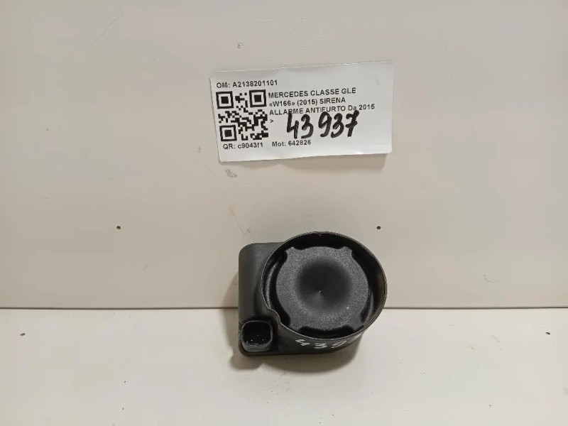 Sirena Allarme Antifurto A2138201101 Mercedes Classe GLE W166 2015