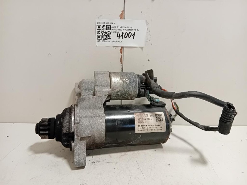 Motorino Avviamento 02T 911 024 J Audi A1 8X1 2010