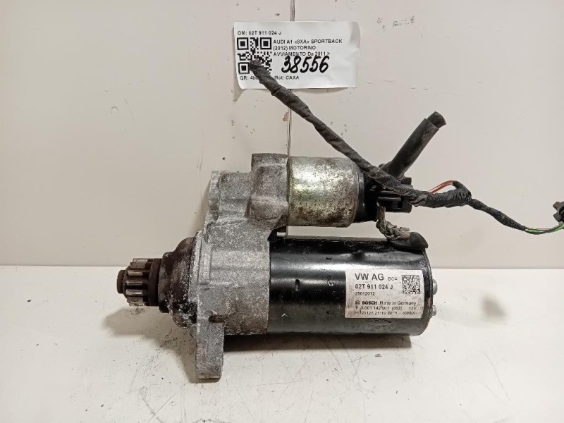 Motorino Avviamento 02T 911 024 J Audi A1 8XA Sportback 2012