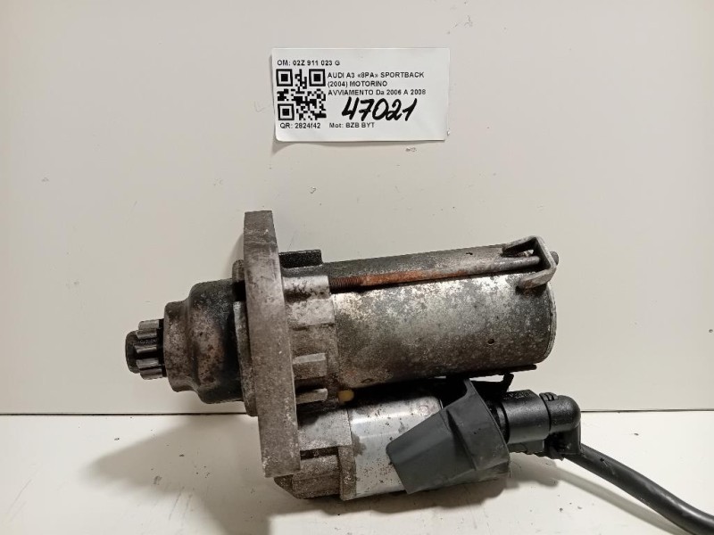 Motorino Avviamento 02Z 911 023 G Audi A3 8PA Sportback 2004