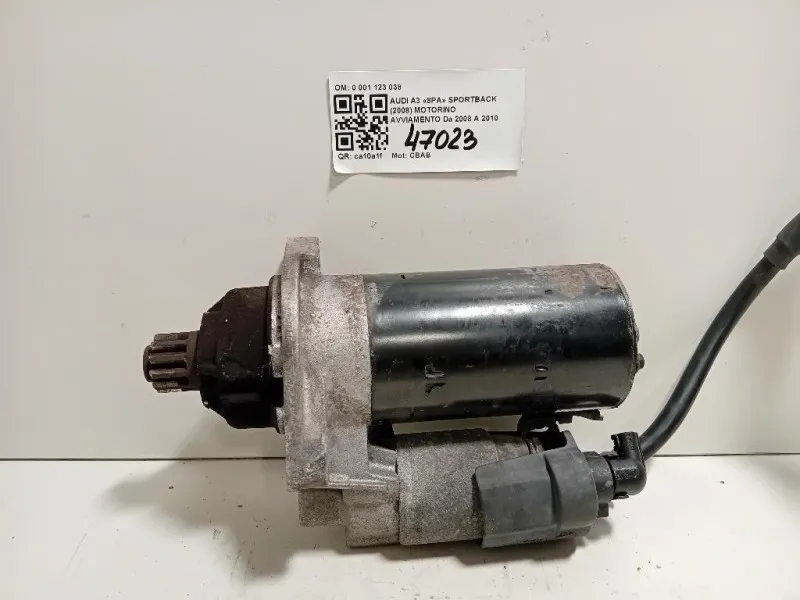 Motorino Avviamento 0 001 123 038 Audi A3 8PA Sportback 2008