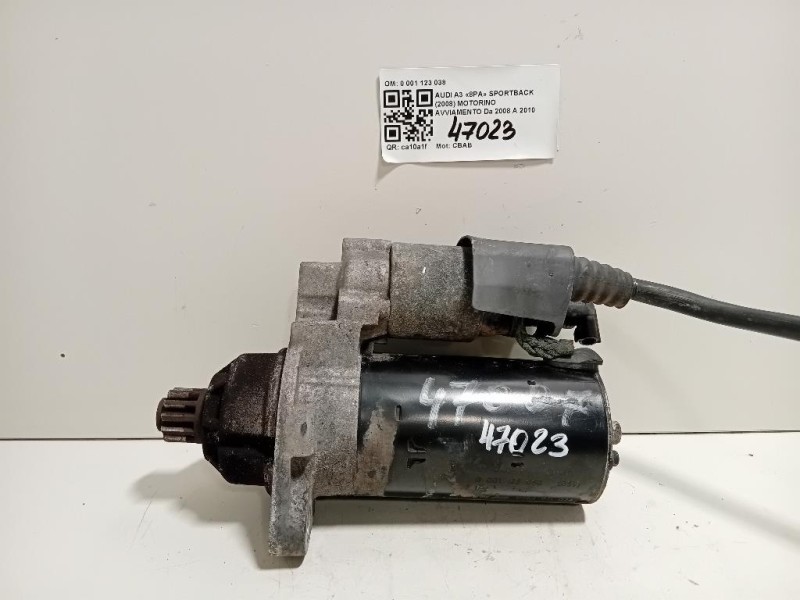 Motorino Avviamento 0 001 123 038 Audi A3 8PA Sportback 2008
