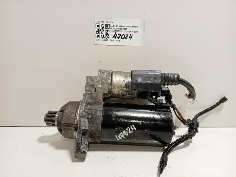 Motorino Avviamento 0 001 123 038 Audi A3 8PA Sportback 2008