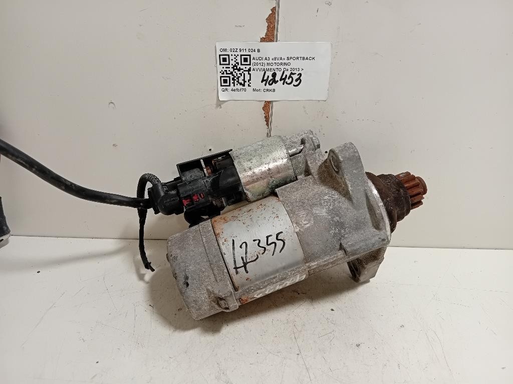 Motorino Avviamento 02Z 911 024 B Audi A3 8VA Sportback 2012