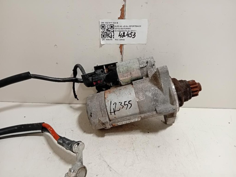 Motorino Avviamento 02Z 911 024 B Audi A3 8VA Sportback 2012