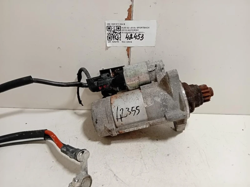 Motorino Avviamento 02Z 911 024 B Audi A3 8VA Sportback 2012