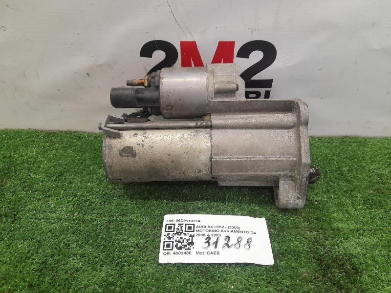 Motorino Avviamento 06D911023A Audi A4 8K2 2008