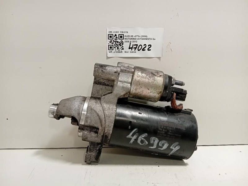 Motorino Avviamento 0 001 139 019 Audi A5 8T3 2008