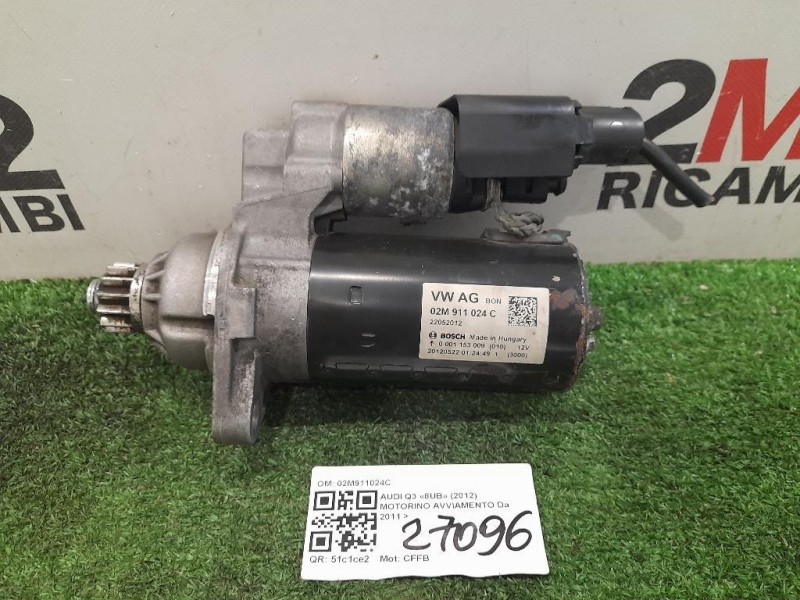Motorino Avviamento 02M911024C Audi Q3 8UB 2012