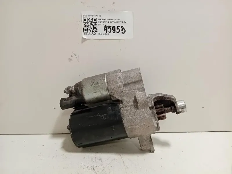 Motorino Avviamento 0 001 107 508 Audi Q5 8RB 2012