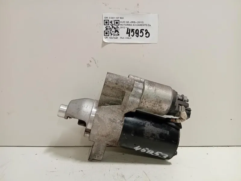 Motorino Avviamento 0 001 107 508 Audi Q5 8RB 2012
