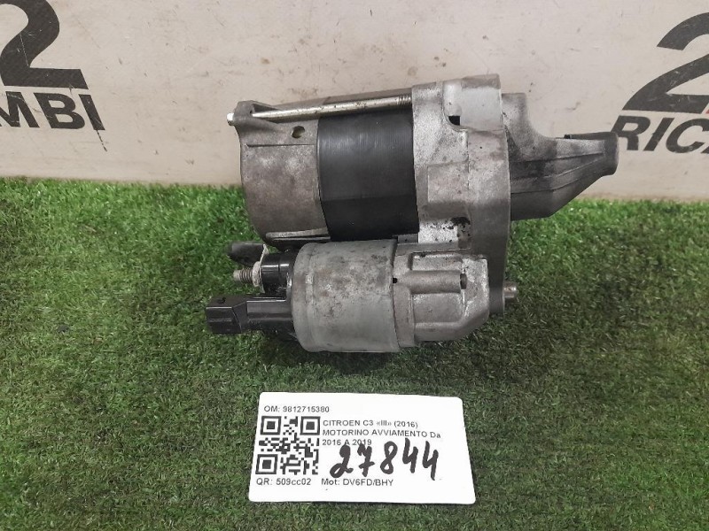 Motorino Avviamento 9812715380 Citroen C3 III 2016
