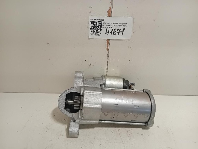 Motorino Avviamento 9826048080 Citroen Jumper III 2014