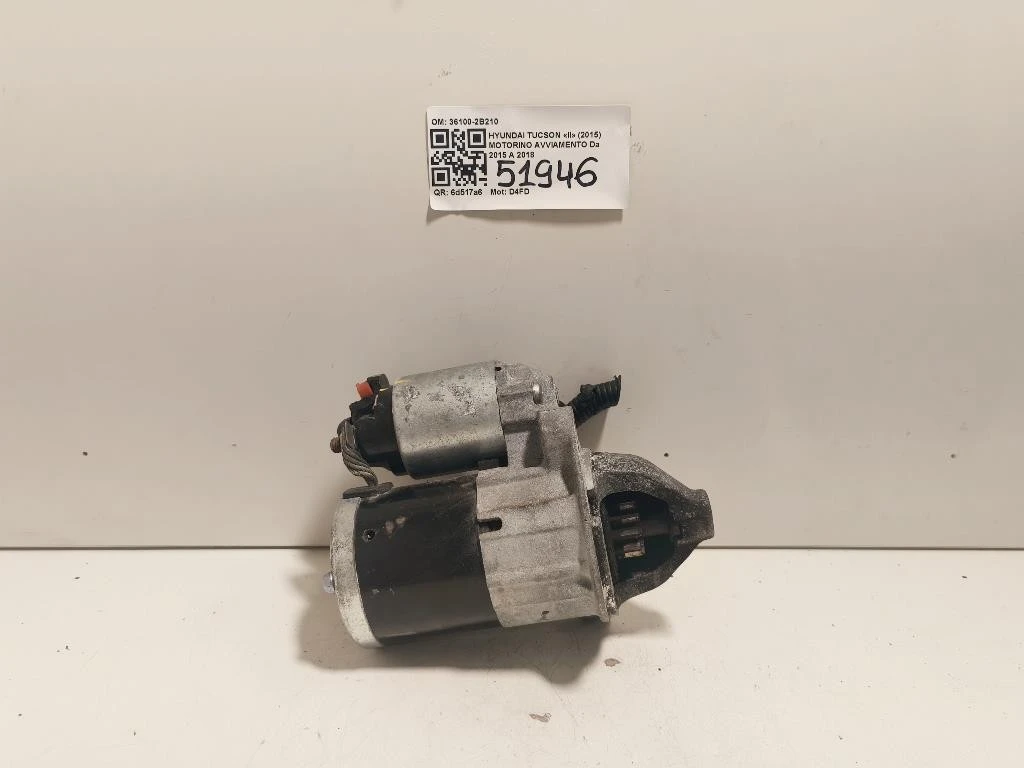 Motorino Avviamento 36100-2B210 Hyundai Tucson II 2015