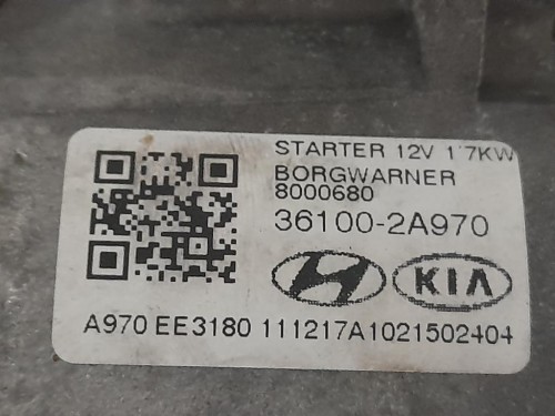 Motorino Avviamento 361002A970 Kia Sportage IV 2016