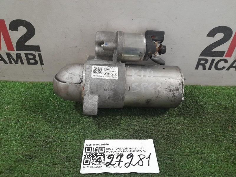 Motorino Avviamento 361002A970 Kia Sportage IV 2016