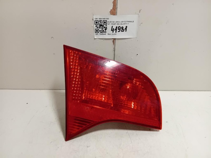 Fanale INT POST SX 8E9 945 093 Audi A4 8K2 2012