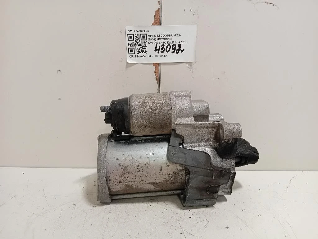 Motorino Avviamento 7649090 03 Mini MINI Cooper F55 2014