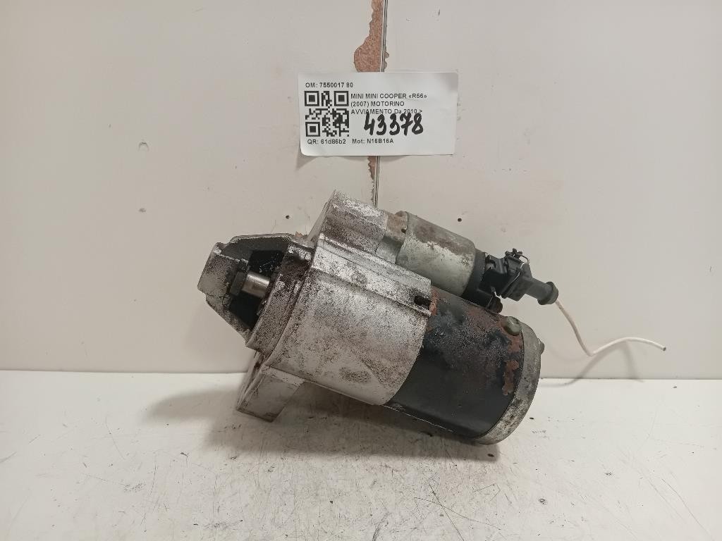 Motorino Avviamento 7550017 80 Mini MINI Cooper R56 2007
