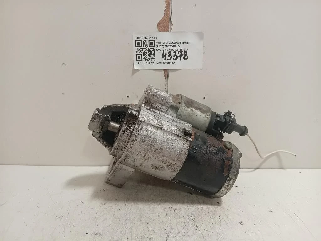 Motorino Avviamento 7550017 80 Mini MINI Cooper R56 2007