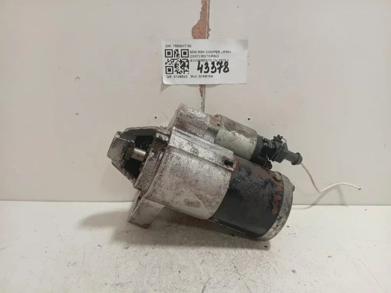 Motorino Avviamento 7550017 80 Mini MINI Cooper R56 2007
