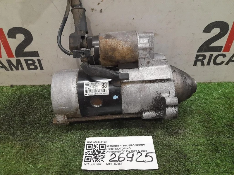 Motorino Avviamento MD344183 Mitsubishi Pajero Sport 1998