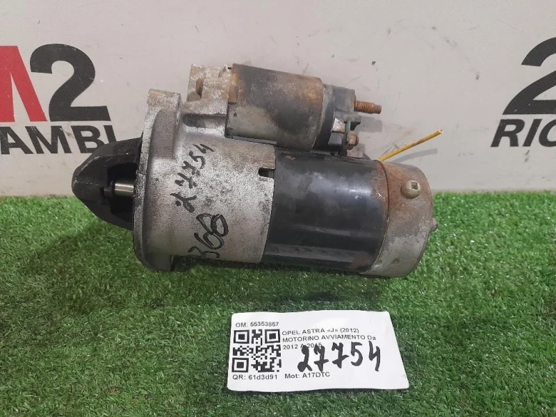 Motorino Avviamento 55353857 Opel Astra J 2012
