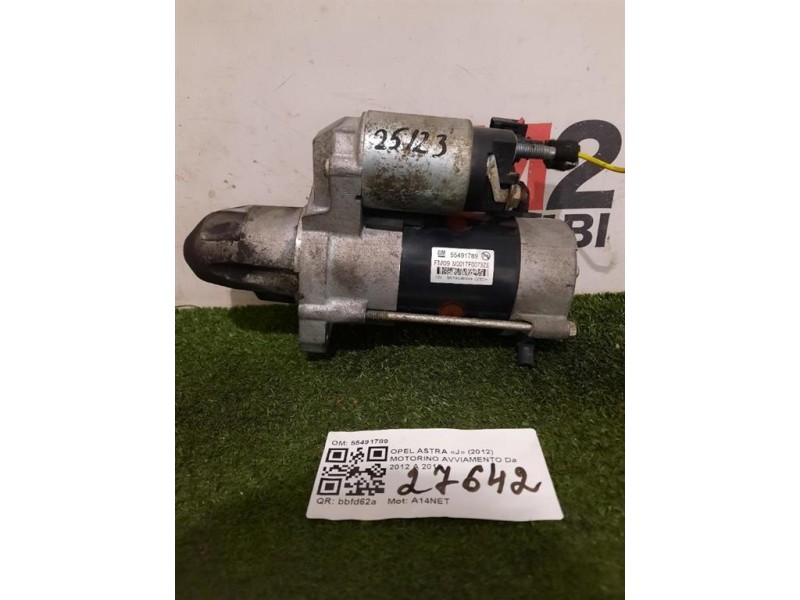 Motorino Avviamento 55491789 Opel Astra J 2012