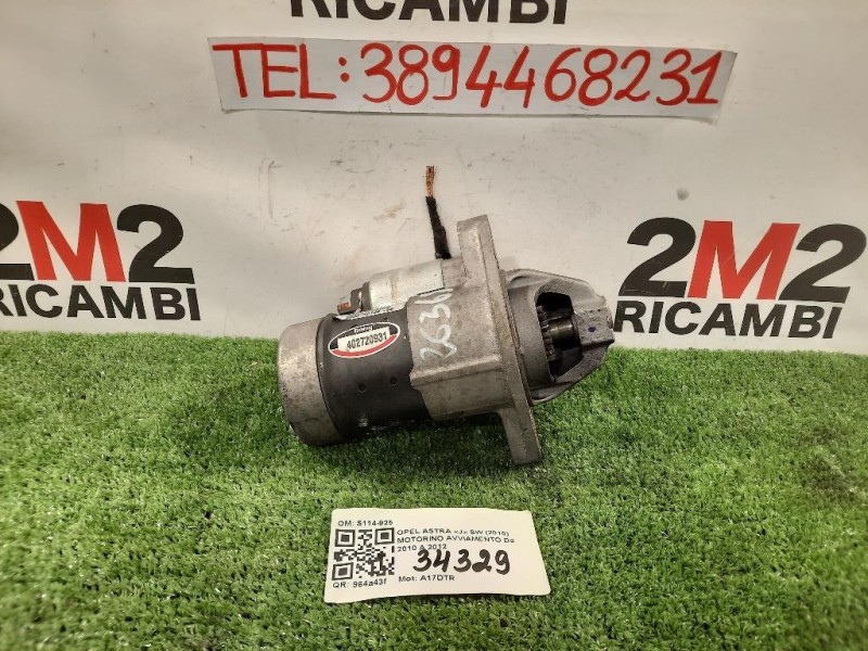 Motorino Avviamento S114-925 Opel Astra J SW 2010