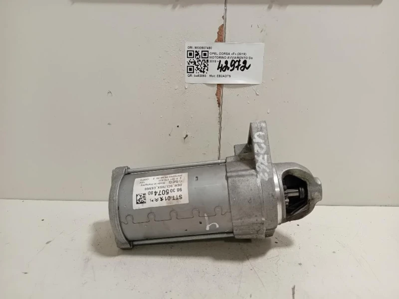 Motorino Avviamento 9830507480 Opel Corsa F 2019