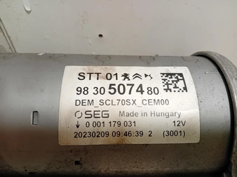 Motorino Avviamento 9830507480 Opel Corsa F 2019