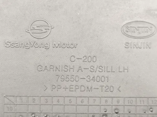 Sottoporta DX 79550-34001 Ssangyong Korando III 2011