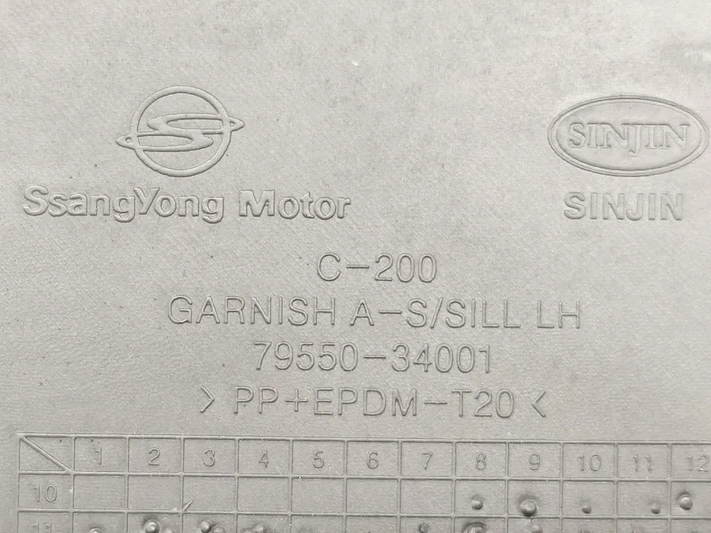 Sottoporta DX 79550-34001 Ssangyong Korando III 2011