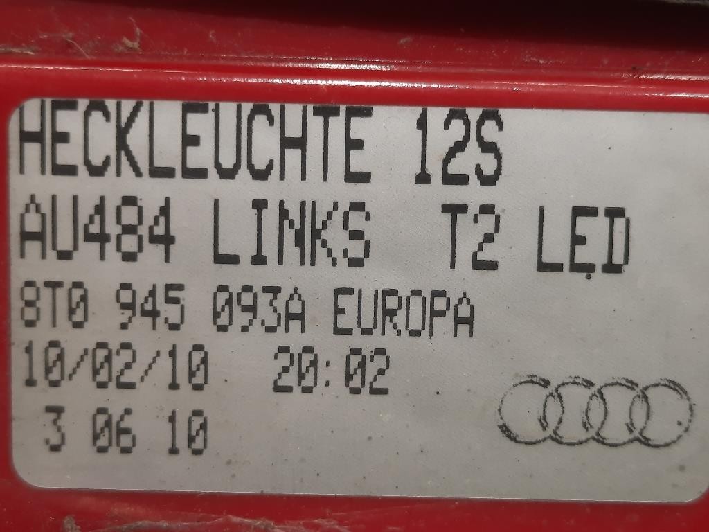 Fanale INT POST SX 8T0945093A Audi A5 8T3 2008